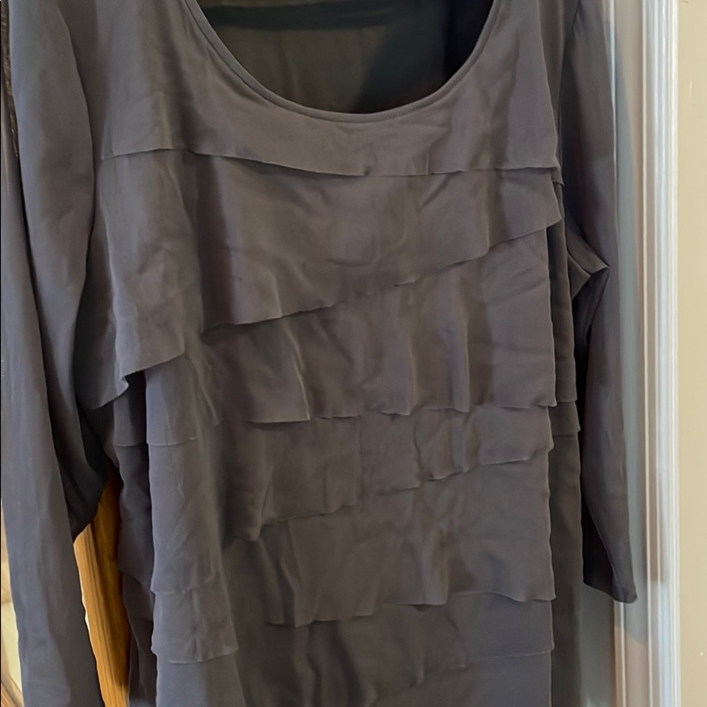 Grey nylon blouse - Picture 2 of 3